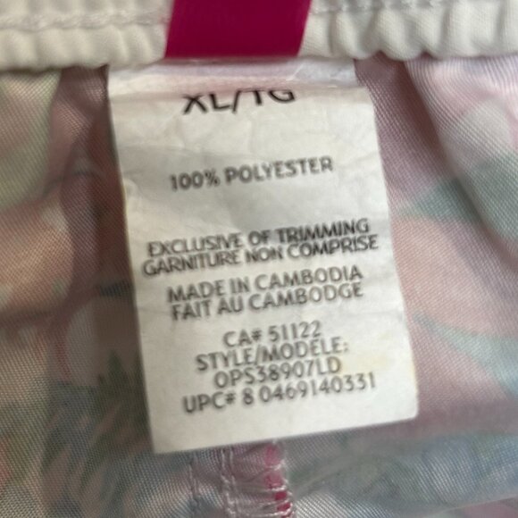 OP Ocean Pacific Womens Shorts Size XL Pink Floral Beachy Coastal Vibe Coverup - Picture 6 of 6